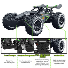 Yeahill Remote Control Car, 1:18 High Speed RC Cars, 20+ km/h Toy for Boys & Girls Gifts for Kids