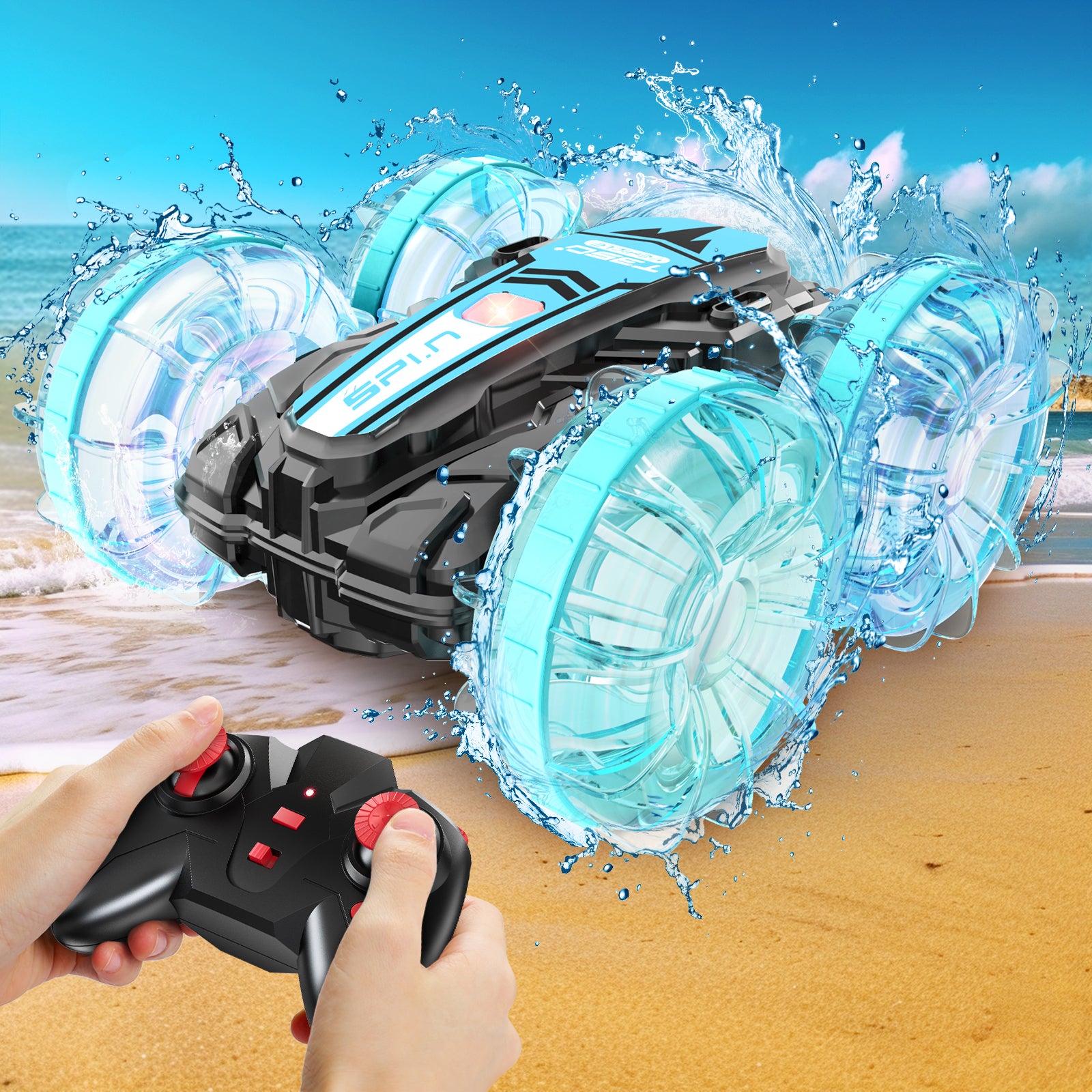 RC Car for Kids, 2.4 GHz Amphibious Remote Control Cars All Terrain Toys Boys Girls Gifts