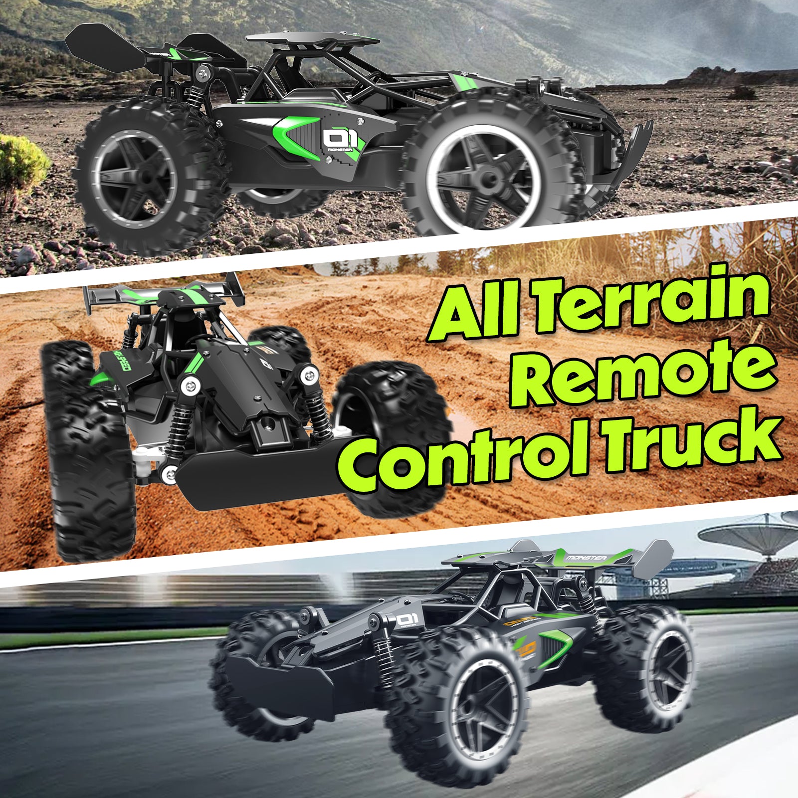 Yeahill Remote Control Car, 1:18 High Speed RC Cars, 20+ km/h Toy for Boys & Girls Gifts for Kids