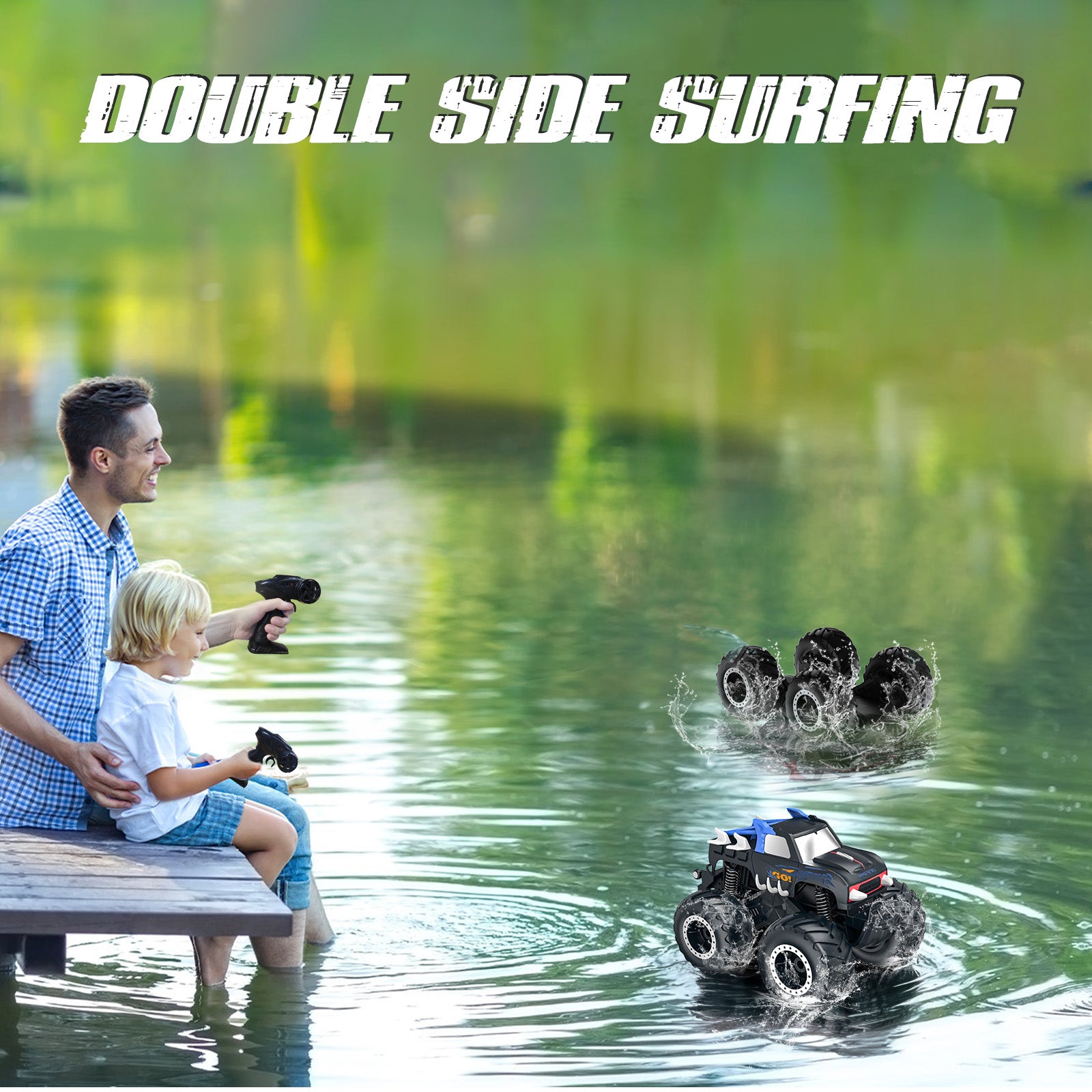 Yeahill 1:16 Remote Control Cars , Waterproof 4WD RC Monster Truck Toys Gifts for Kids Adults