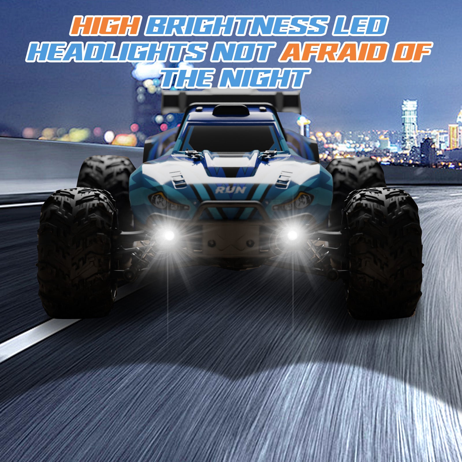 Yeahill 1:16 RC Car for Adults & Kids, All Terrain 4x4 Remote Control Car, 40+ km/H Off-Road RC Trucks, 40+ Mins Running High Speed Remote Control Trucks for Teen Boy Girl Gifts