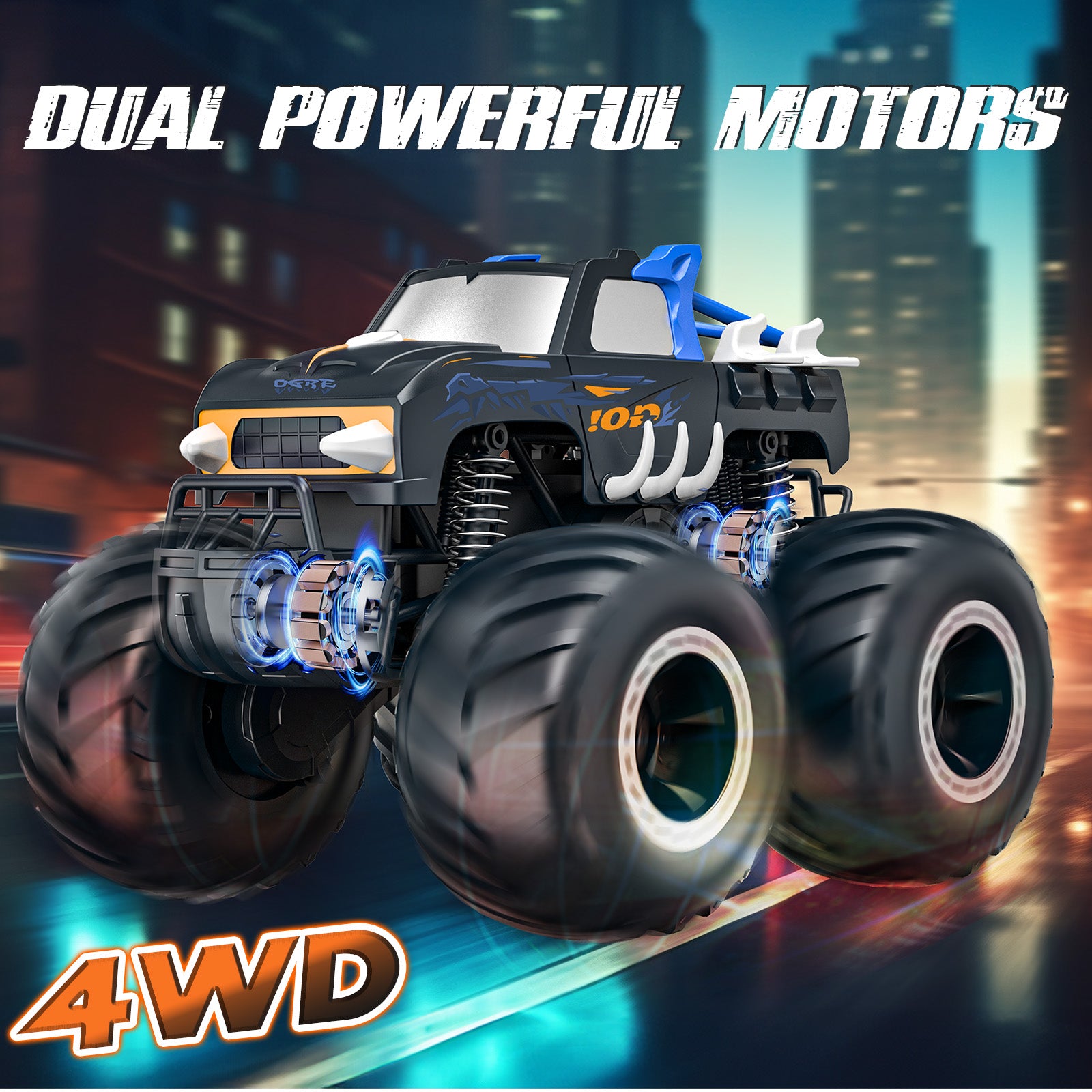 Yeahill 1:16 Remote Control Cars , Waterproof 4WD RC Monster Truck Toys Gifts for Kids Adults