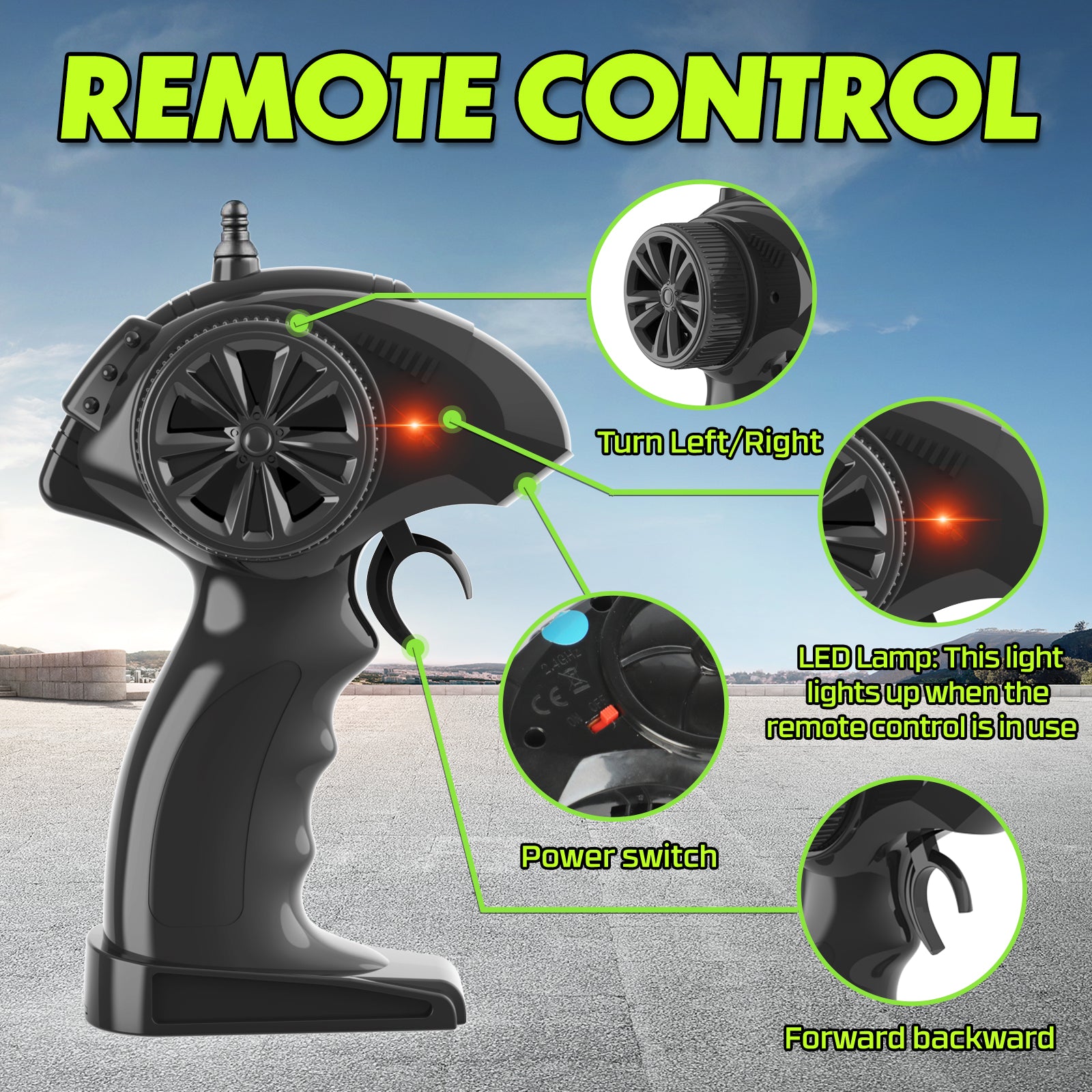 Yeahill Remote Control Car, 1:18 High Speed RC Cars, 20+ km/h Toy for Boys & Girls Gifts for Kids