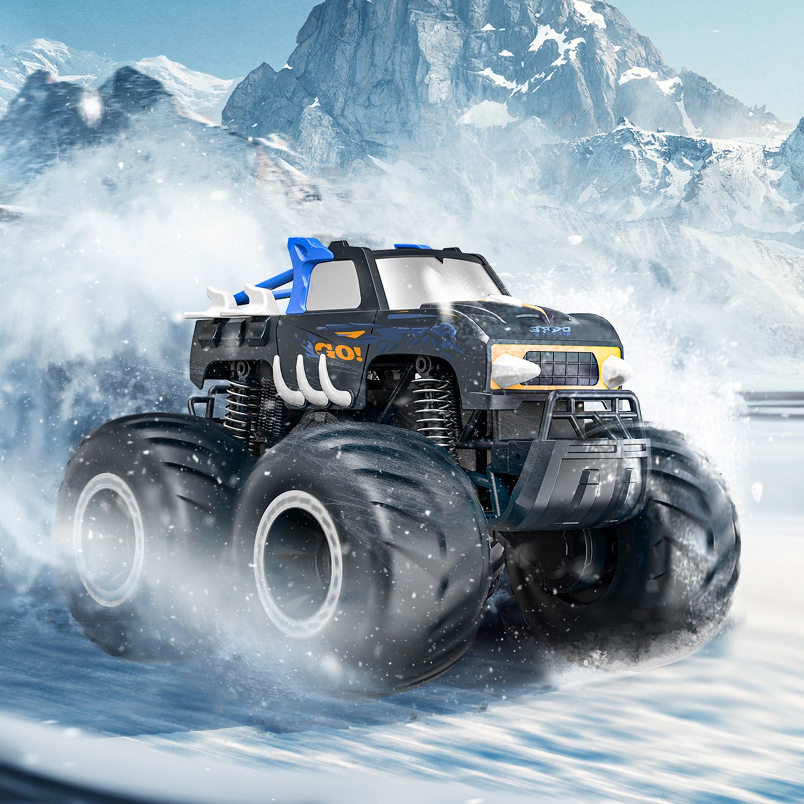Yeahill 1:16 Remote Control Cars , Waterproof 4WD RC Monster Truck Toys Gifts for Kids Adults