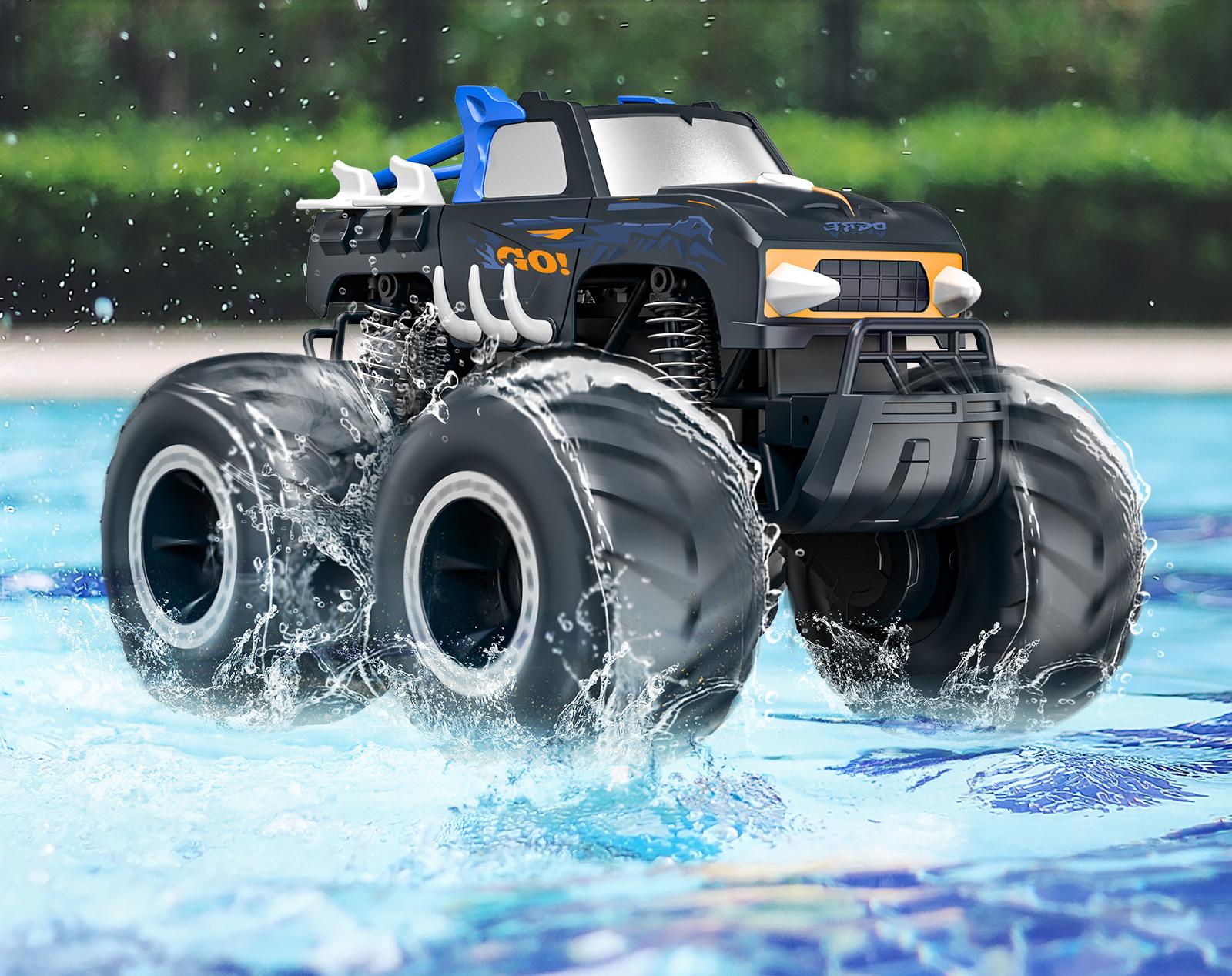 Yeahill 1:16 Remote Control Cars , Waterproof 4WD RC Monster Truck Toys Gifts for Kids Adults